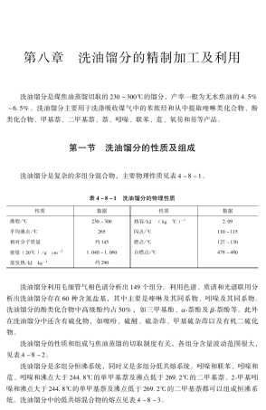 洗油馏分的精制加工及利用