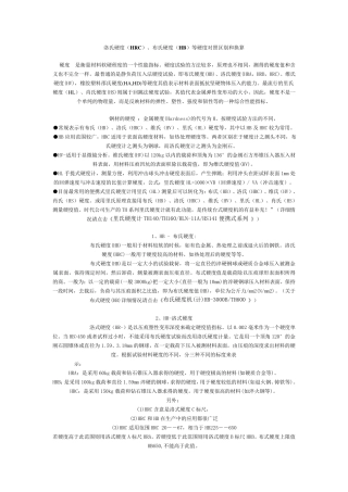 洛氏硬度对照表