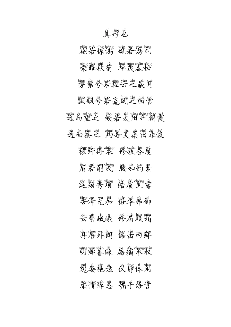 洛神赋注音版_第3页