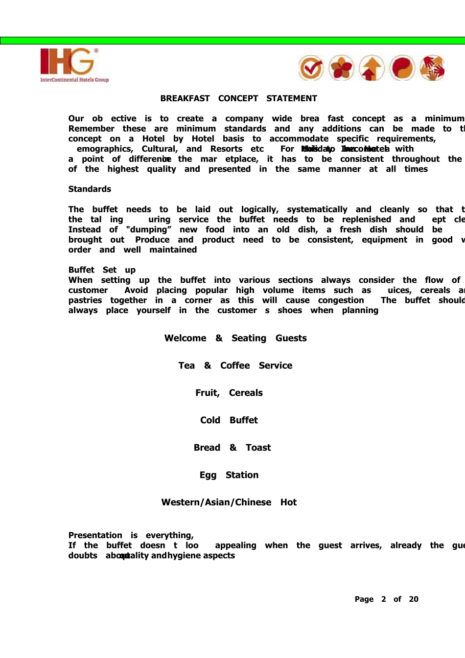 洲际集团假日酒店大中华区早餐最低标准手册_第2页