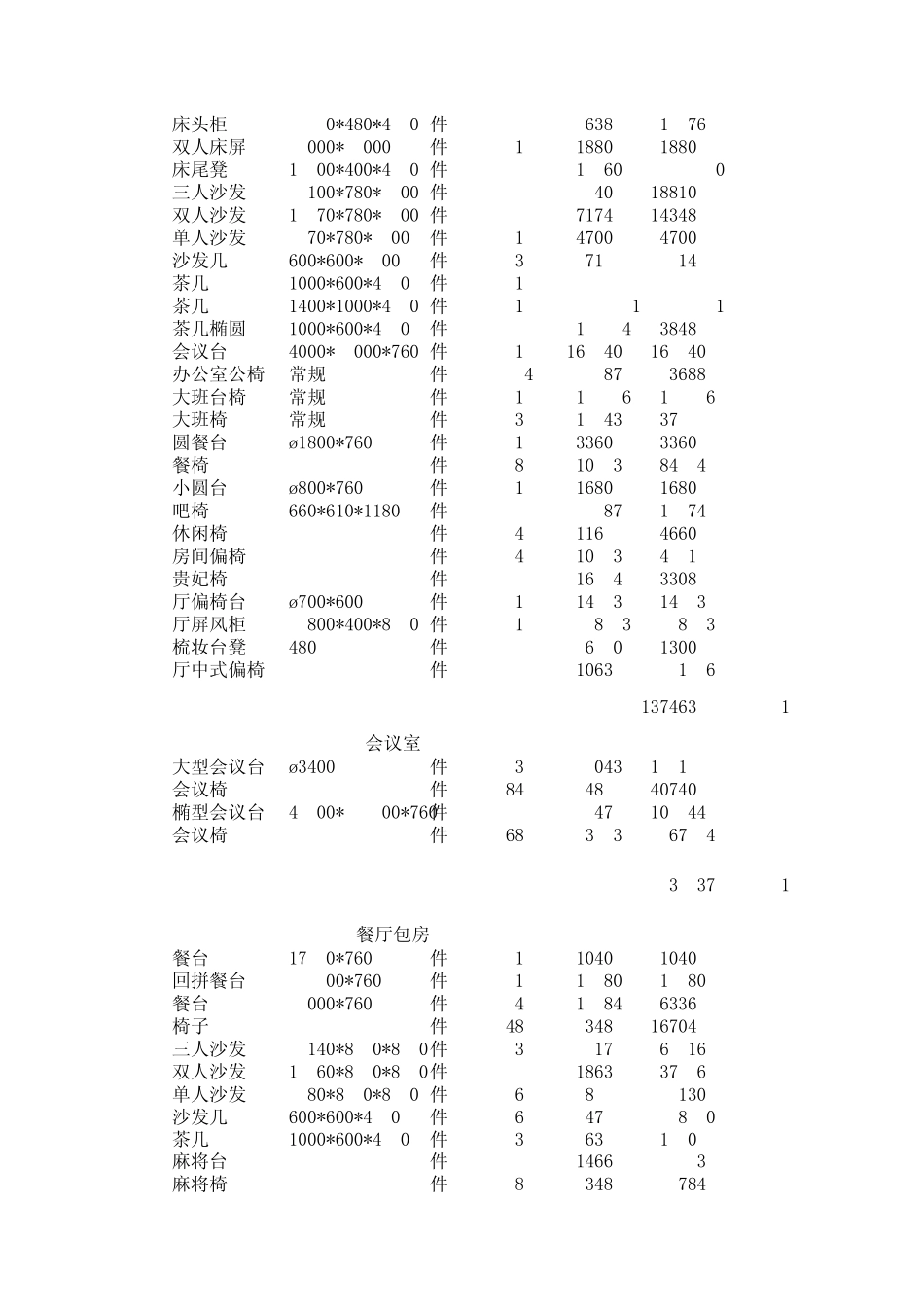 活动家具报价单_第3页