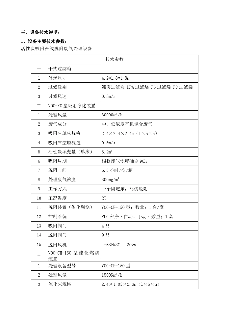活性炭吸附脱附催化燃烧方案_第3页