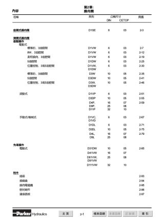 派克换向阀样本