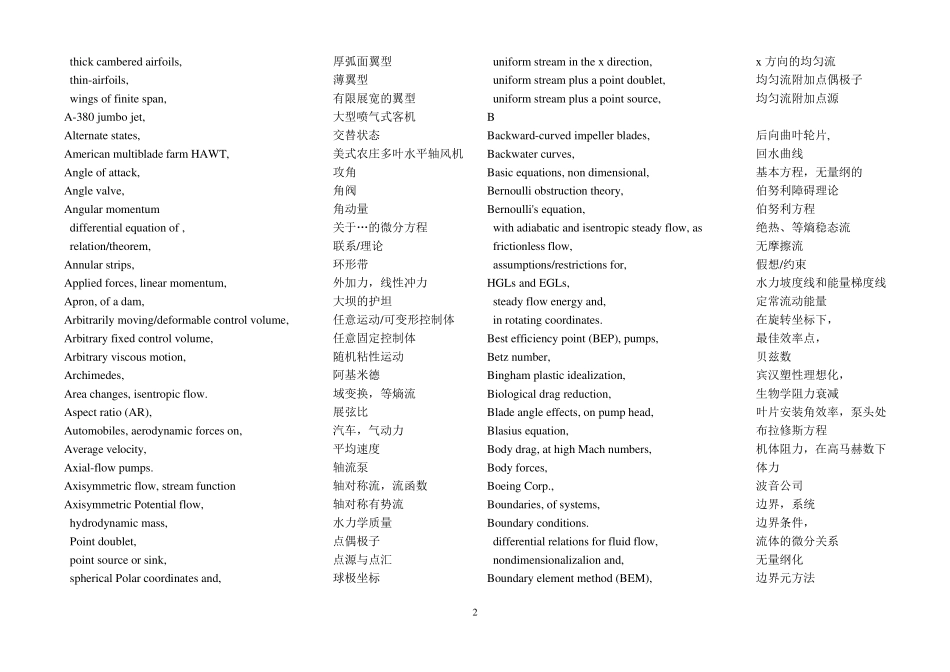 流体力学中英文术语_第2页