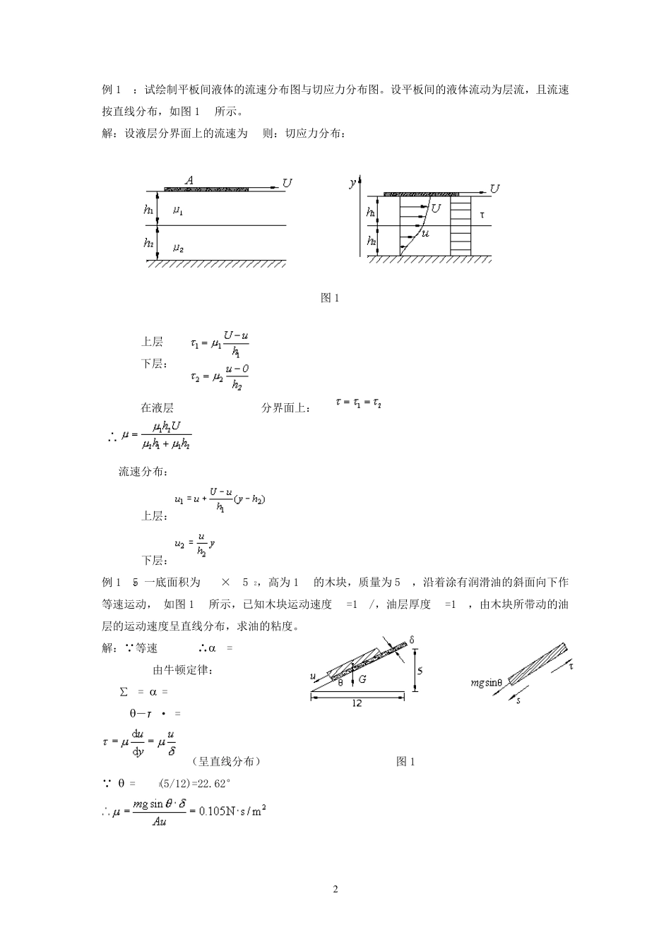 流体力学例题大全_第2页