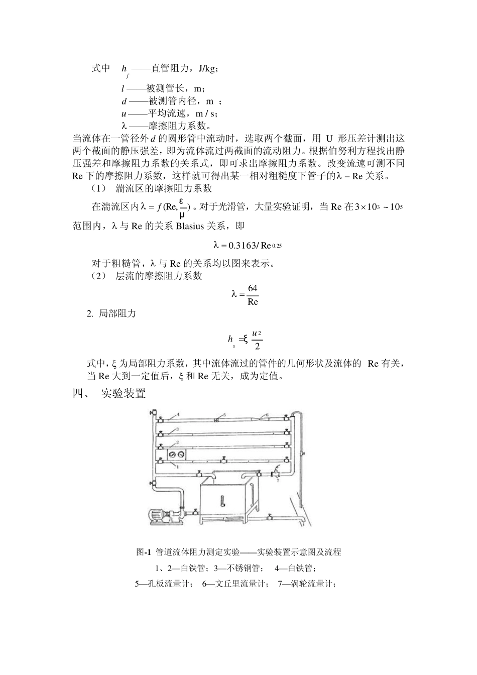 流体流动阻力测定实验报告_第2页