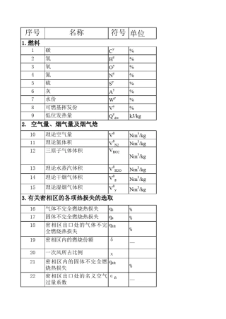 流化床热力计算