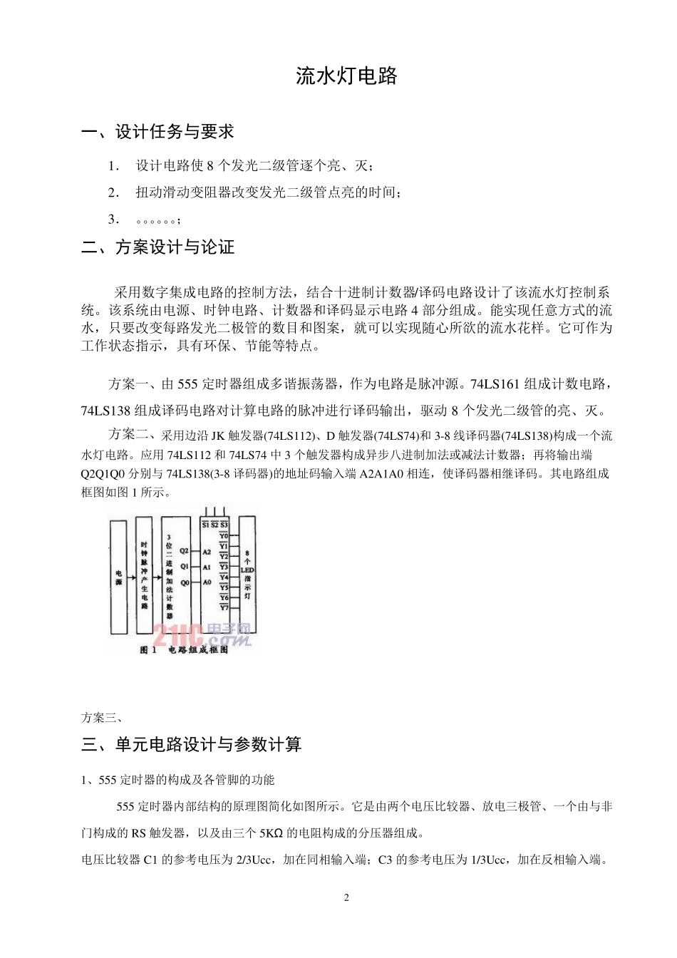 流水灯设计报告_第2页