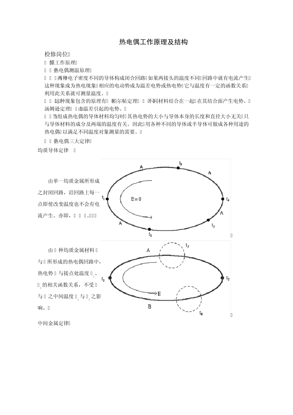 热电偶的工作原理及结构_第1页