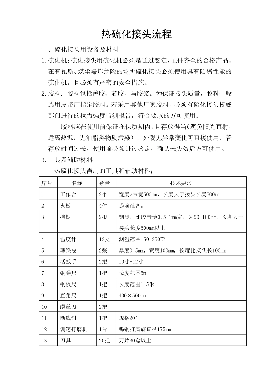 热硫化接头详细流程_第1页