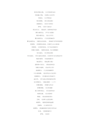 西方文学理论经典著作100部剖析