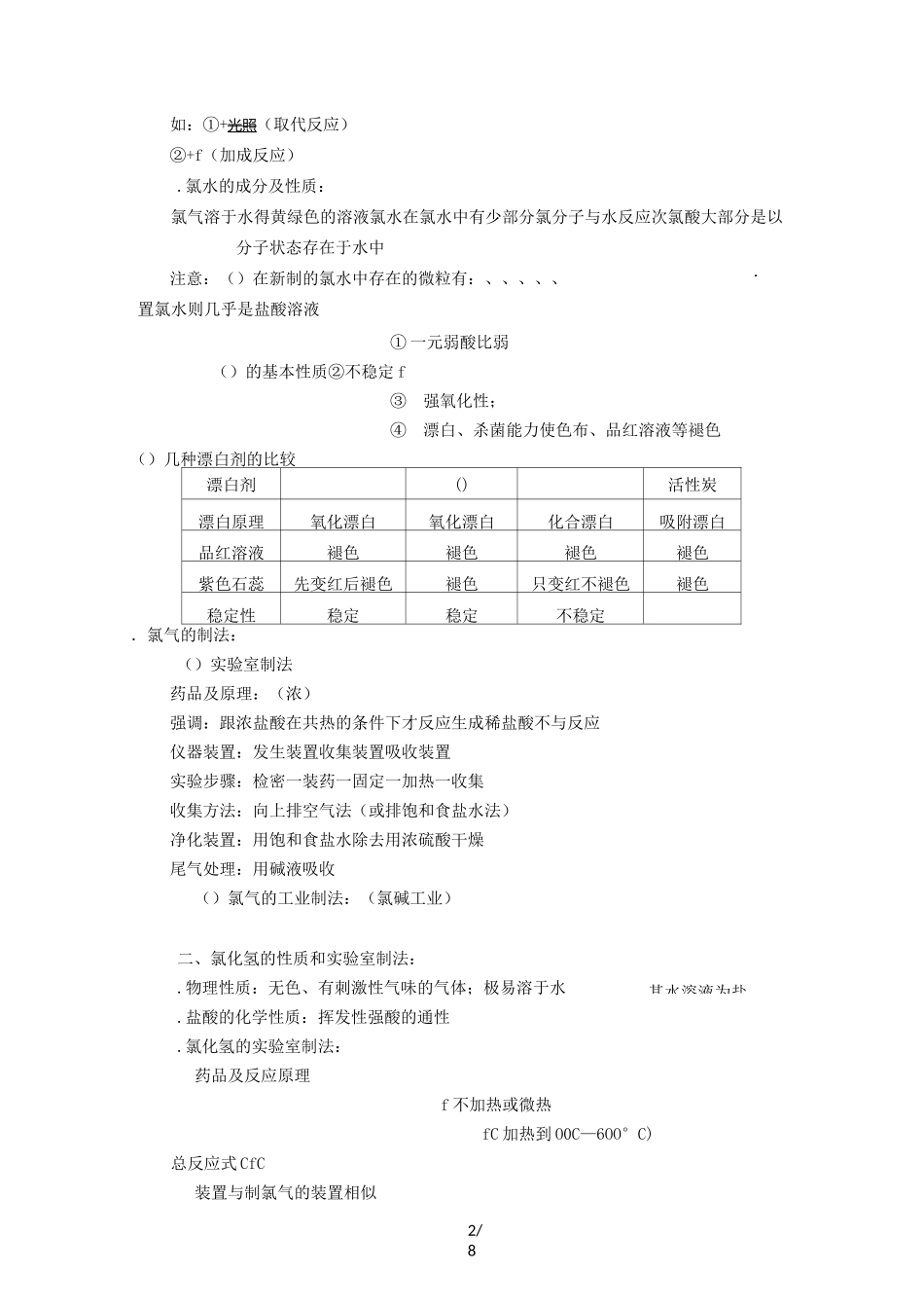 最新氯及其化合物知识点与专项练习_第2页