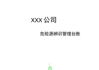 木材加工企业危险源辨识管理台帐