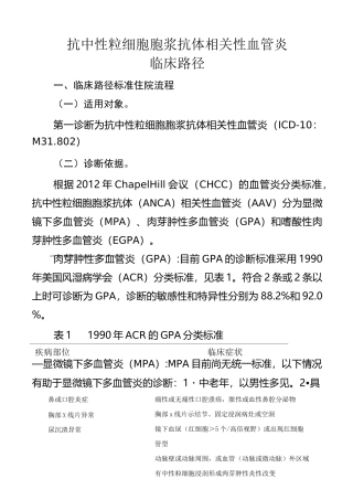 抗中性粒细胞胞浆抗体相关性血管炎