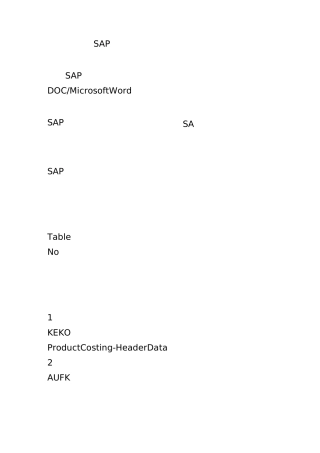SAP生产成本核算配置及操作手册