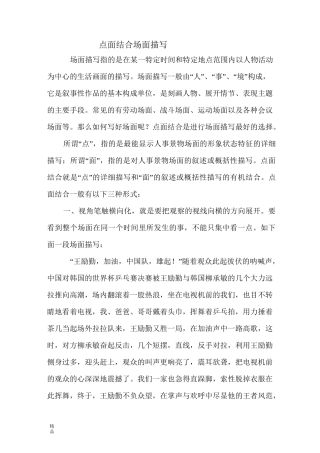 点面结合 场面描写(修订版)