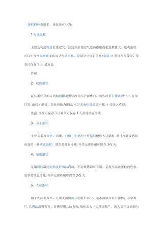 西点烘焙产品详细分类