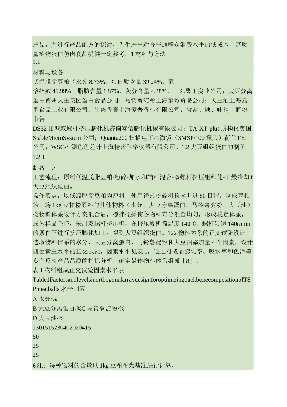 大豆组织蛋白素肉丸子的研制._第3页