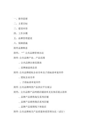 县域公共品牌培育完整与方案