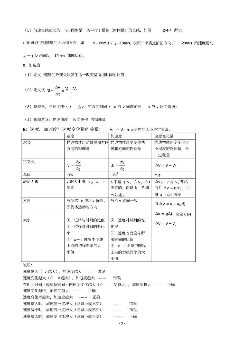 运动学知识点及例题详细讲解_第3页