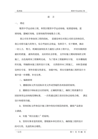 运动球场技术标