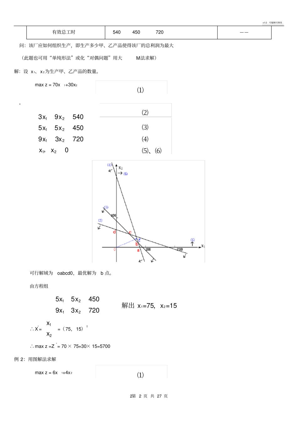 运筹学复习参考资料_第2页