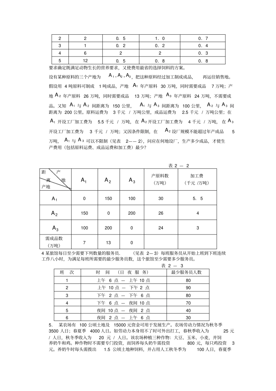 运筹学线性规划部分练习题_第2页