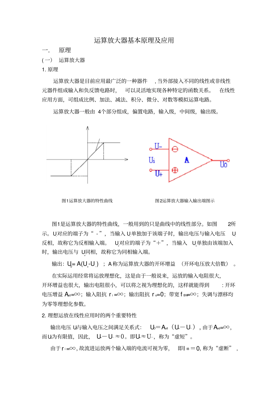 运算放大器基本原理及应用_第1页