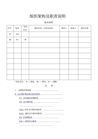 运维组织架构及职责说明t