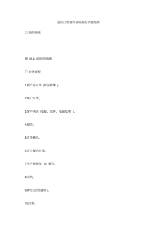 进出口贸易作业标准化手册范例