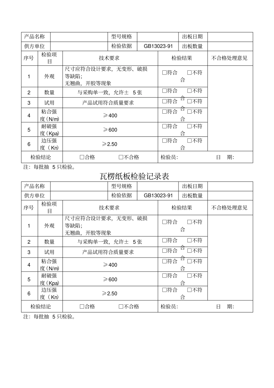 进货检验记录表_第2页