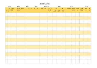 进销存记录表