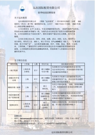 远东国际租赁招聘-远东国际租赁有限公司