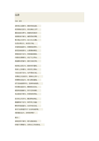 远游翻译、解析