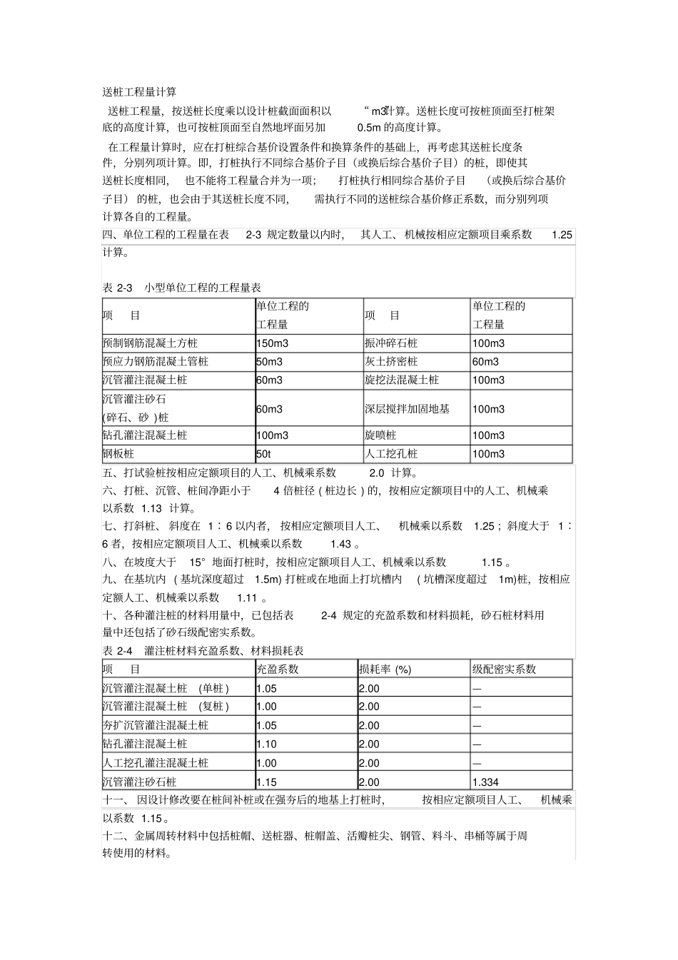 送桩工程量计算_第1页
