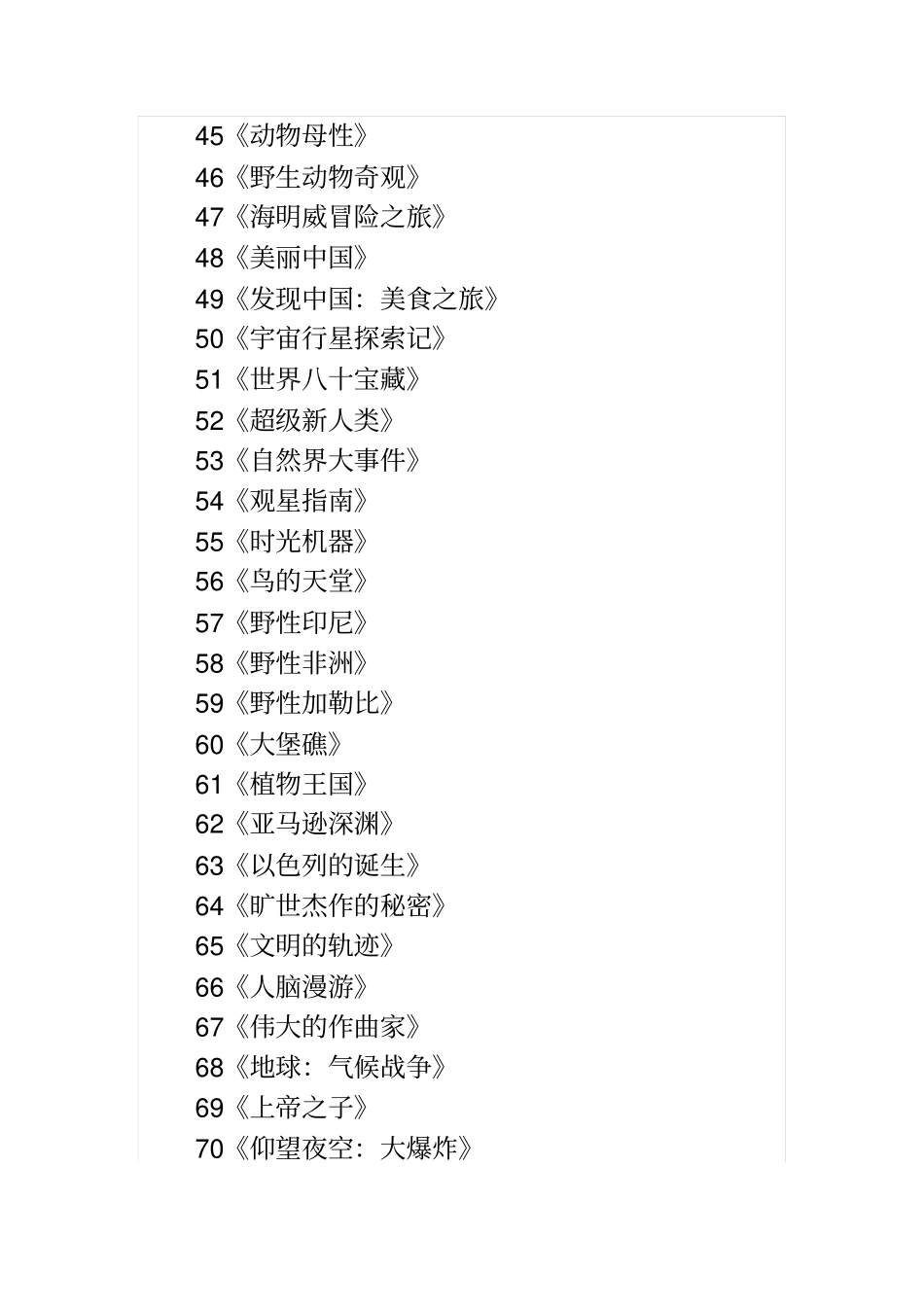 适合孩子观看的100部BBC经典纪录片分析_第3页