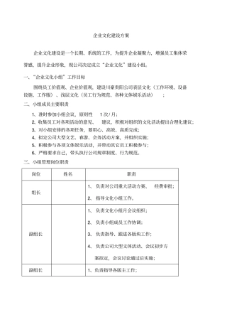 适用于中小企业的企业文化建设方案