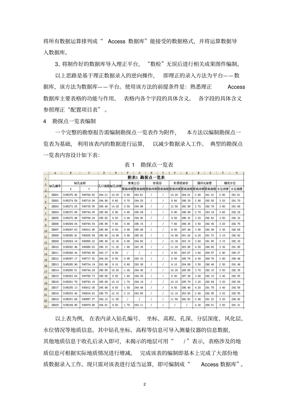 逆向操作、快速编制理正勘察数据库资料_第2页