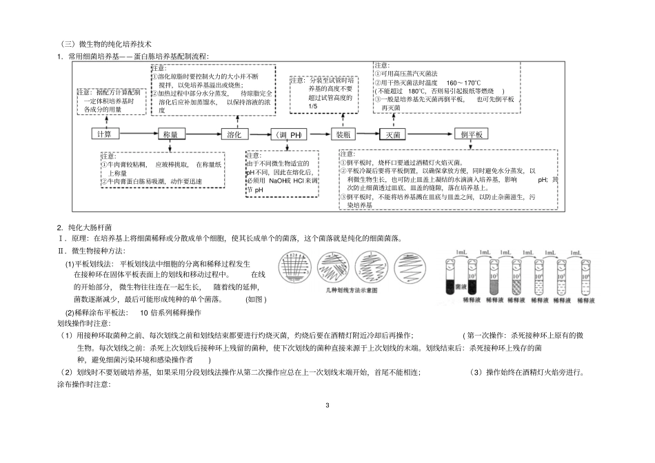 选修一生物技术实践知识复习汇总_第3页