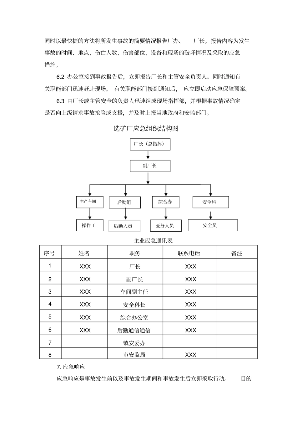 选矿厂生产安全事故应急救援预案_第2页