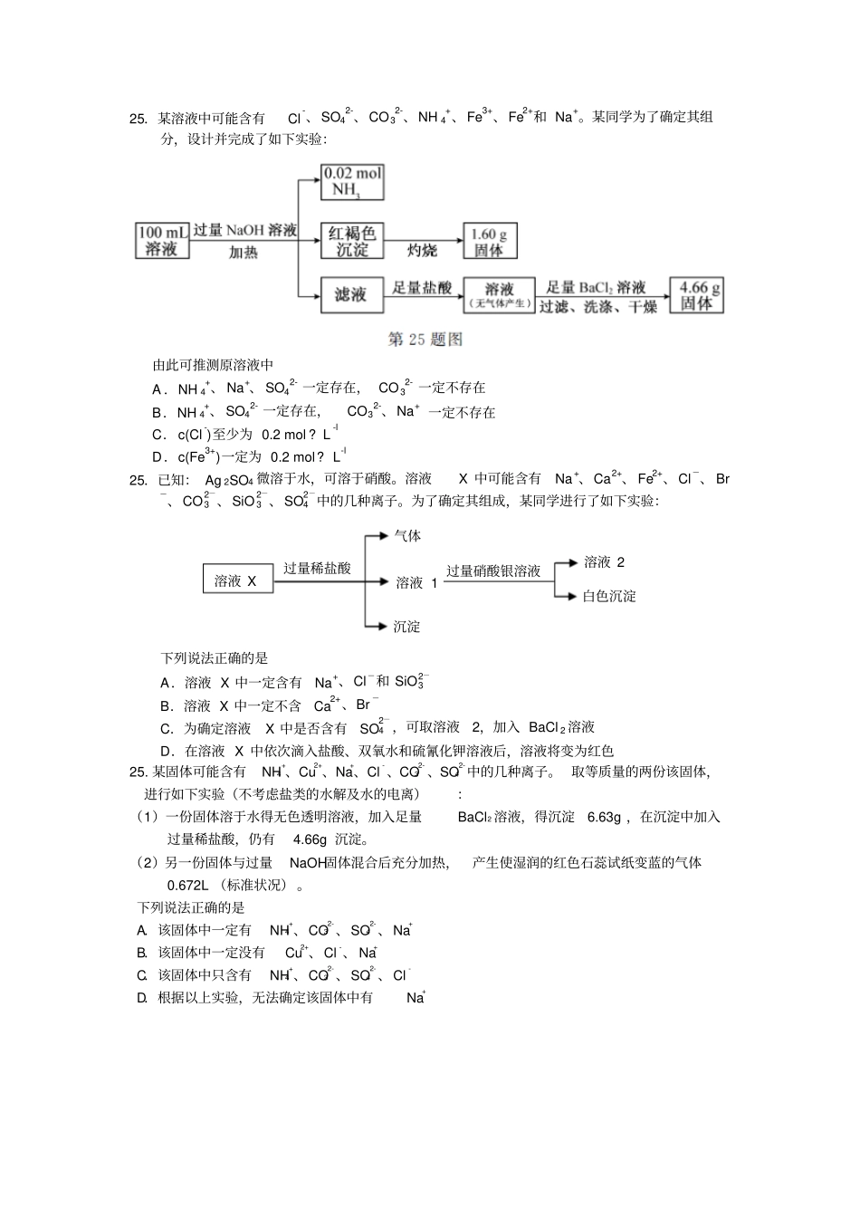 选考资料离子推断_第1页
