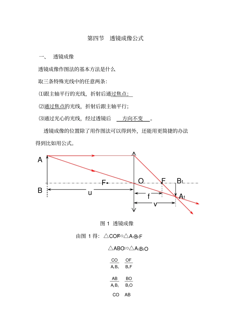 透镜成像公式_第1页