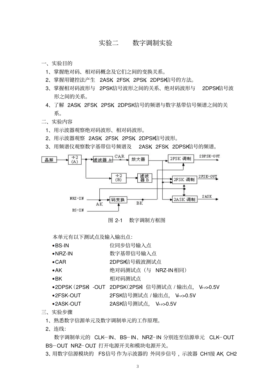 通信原理V型试验指导北京信息资料_第3页