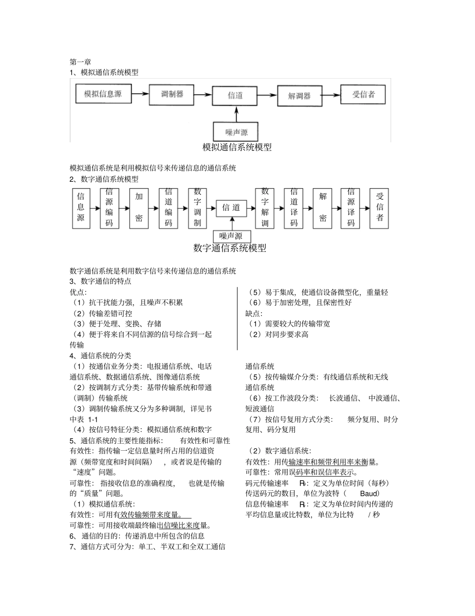 通信原理期末考试复习题_第3页