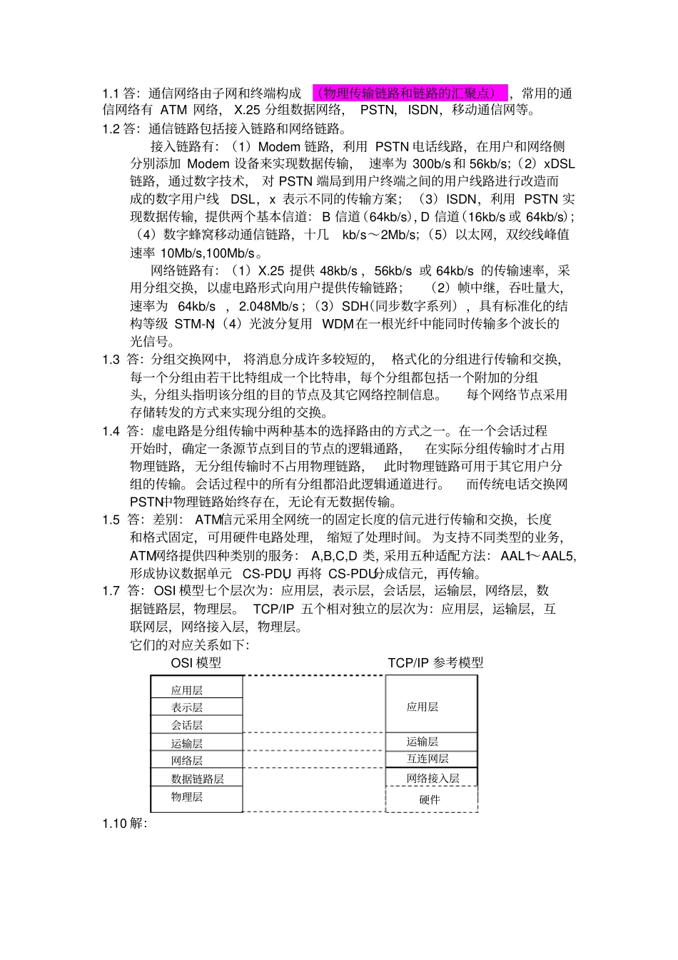 通信网络基础答案_第1页