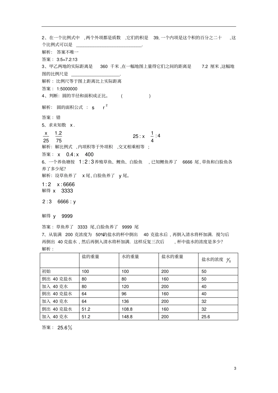 通用版小学5年级全册数学知识点汇总小五数学第4讲比和比例教师版_第3页