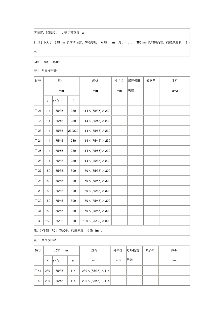 通用耐火砖形状尺寸_第2页
