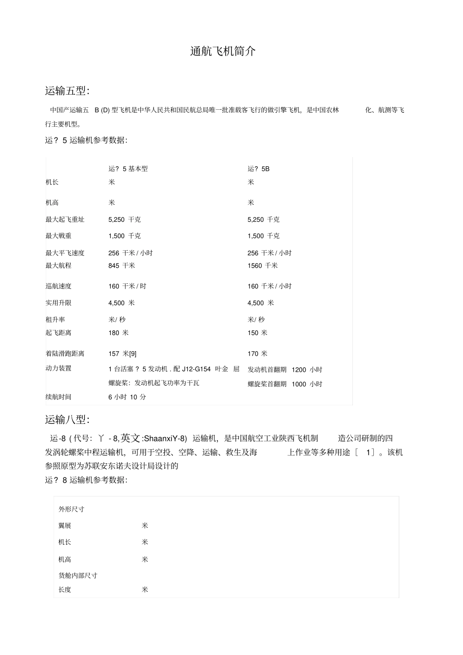 通用航空所涉及的飞机简介_第2页
