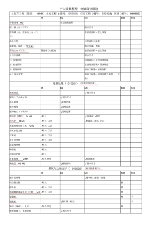 造价师计量单位汇总