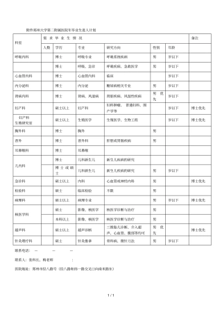 郑州大学第二附属医院年毕业生进人计划